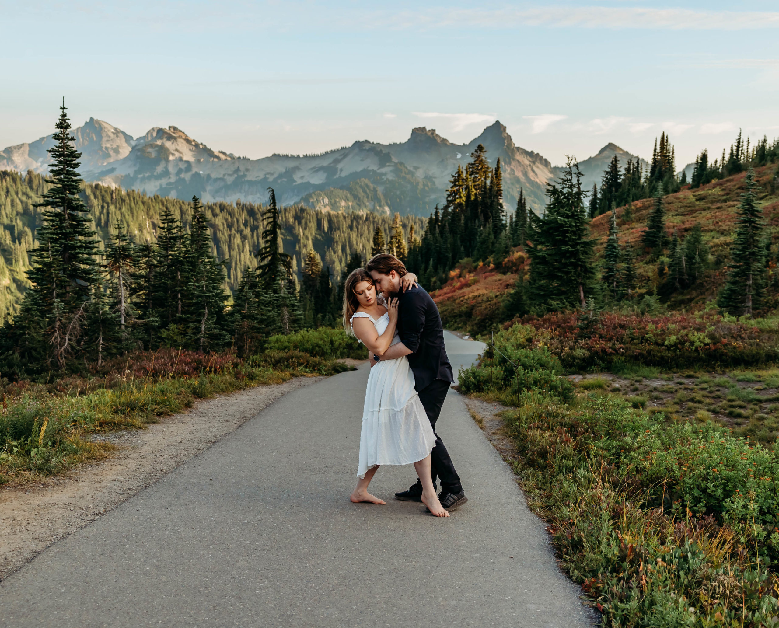 Mount Rainier, Washington state couples session