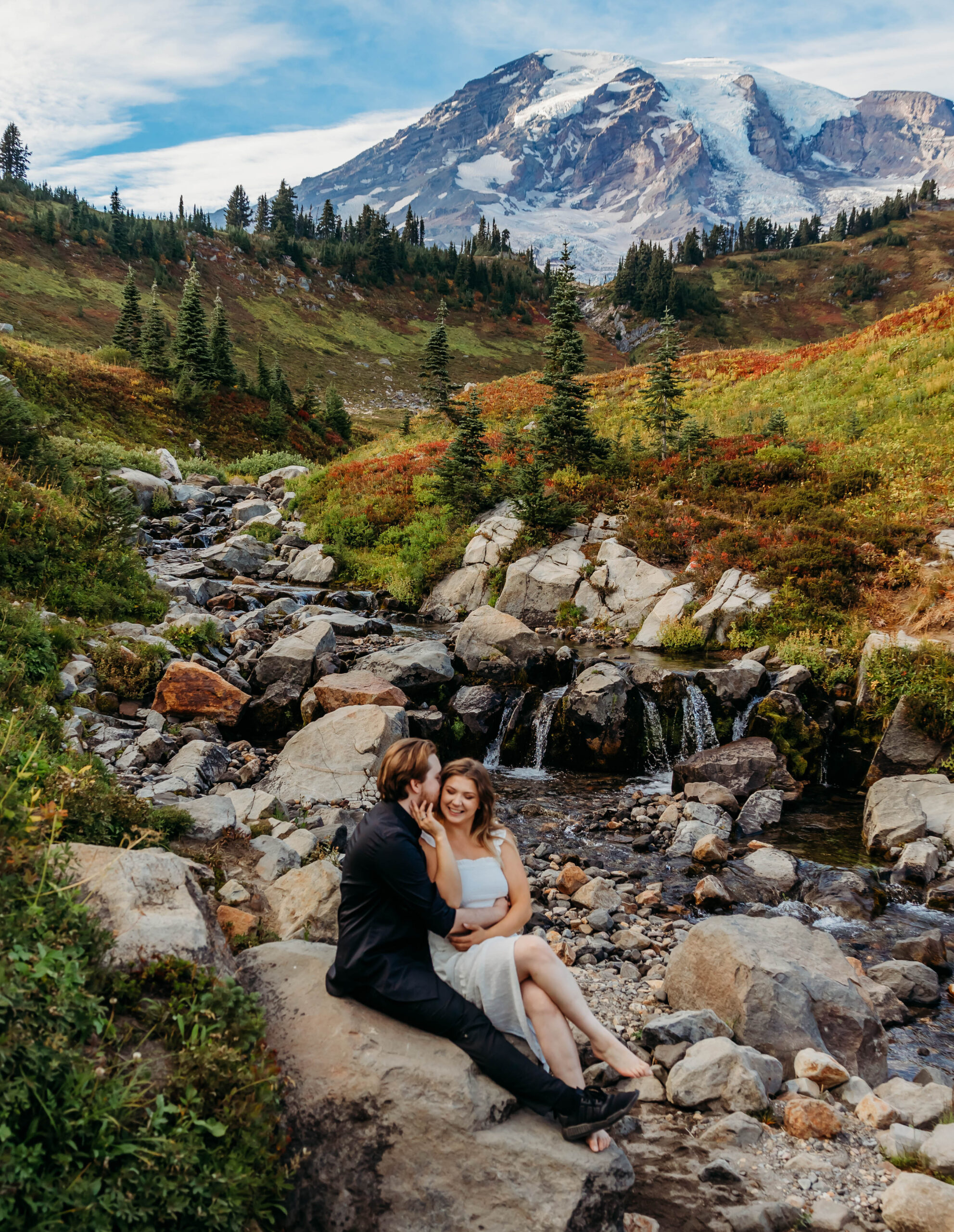 Mount Rainier couples session 
