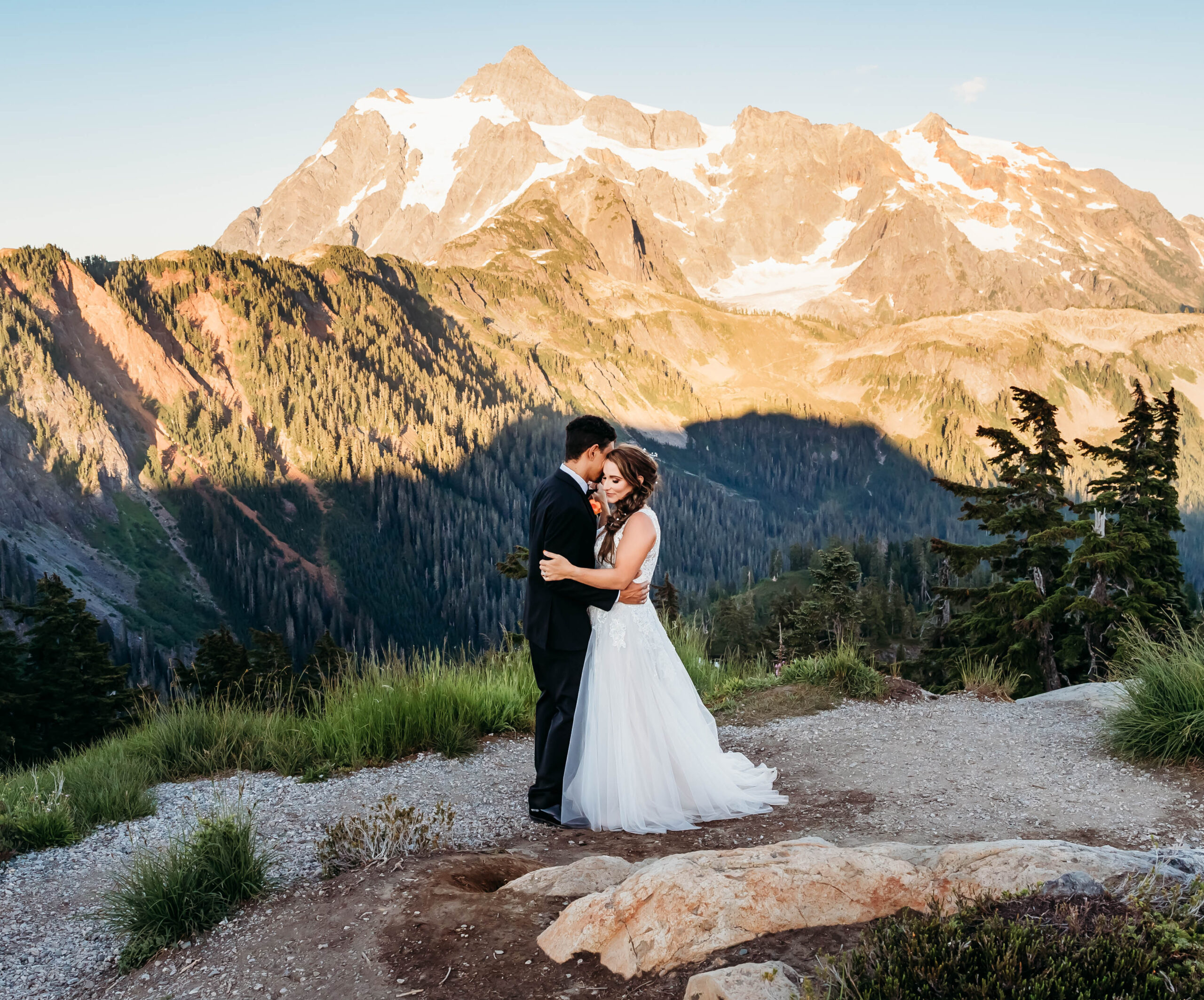 Outdoor reception location during multi-day wedding planning in the Pacific Northwes