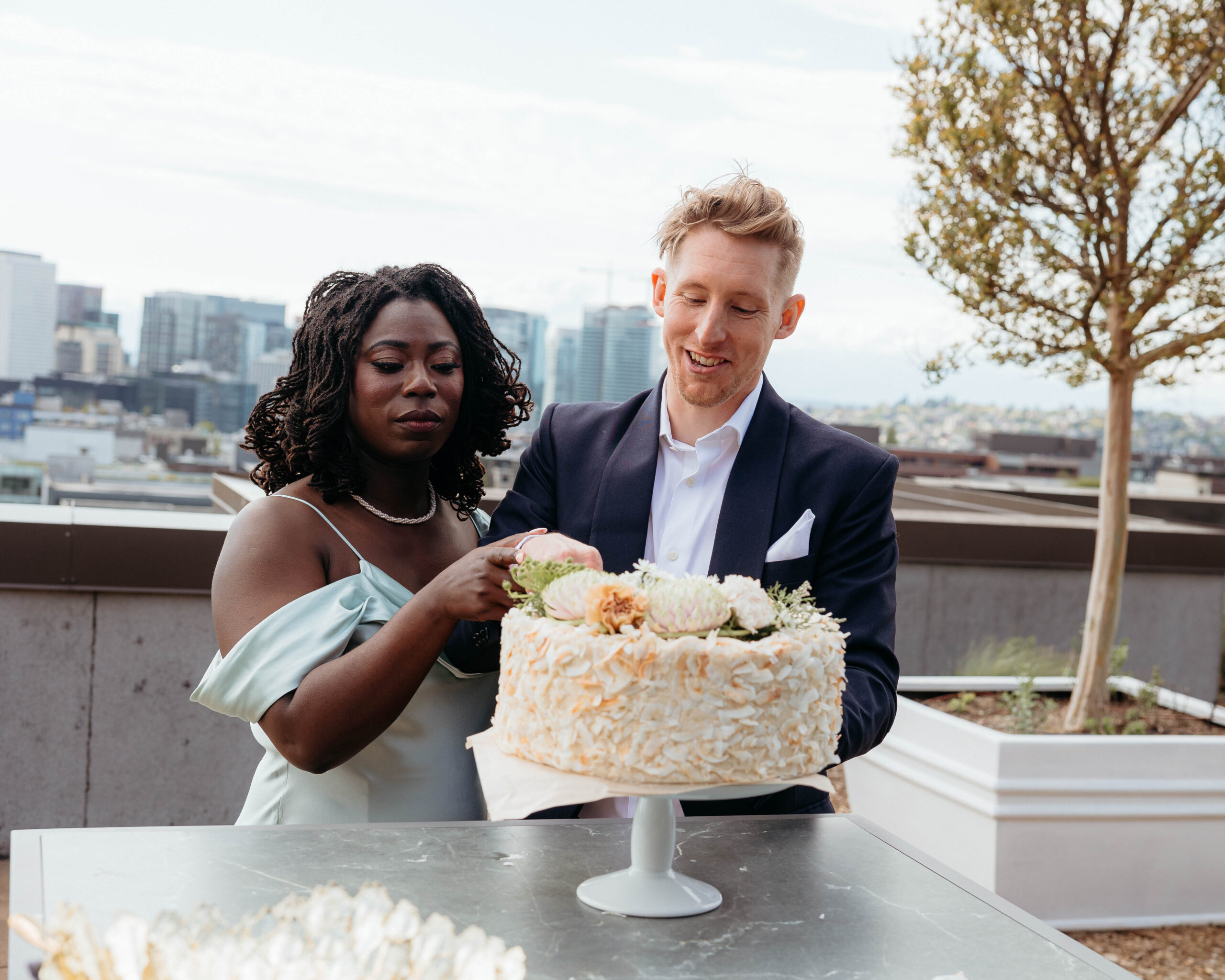 Seattle, Seattle wedding photographer, Capitol Hill, Seattle wedding photography, wedding reception, seattle rooftop wedding