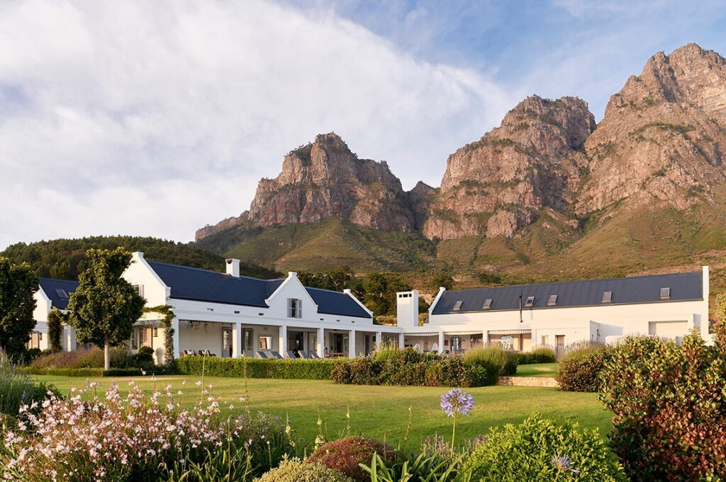 Boschendal Wine Estate wedding venue in Franschhoek, South Africa – historic Cape Dutch estate with vineyards, mountain views, and elegant spaces for luxury weddings and destination elopements.