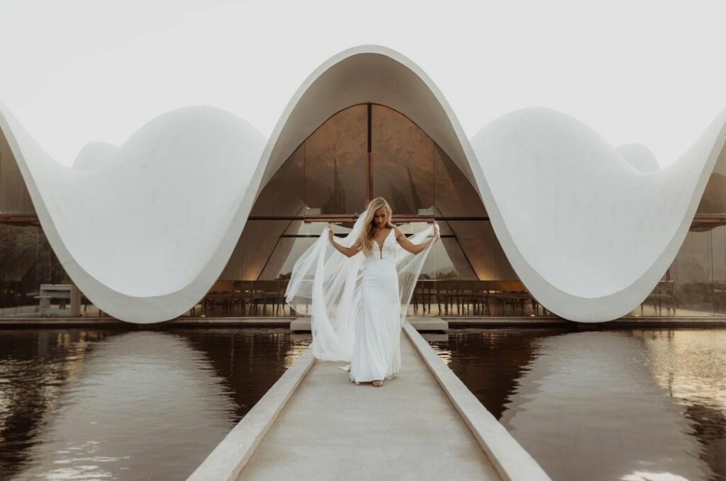 Bosjes Estate wedding venue in the Western Cape, South Africa – modern chapel with dramatic mountain views, elegant gardens, and luxury reception spaces for destination weddings and elopements.