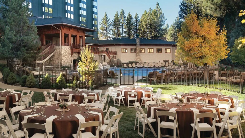 Hyatt Regency Lake Tahoe wedding venue in Incline Village, Nevada – luxury lakefront resort with private beach ceremonies, mountain views, and elegant indoor and outdoor reception spaces.