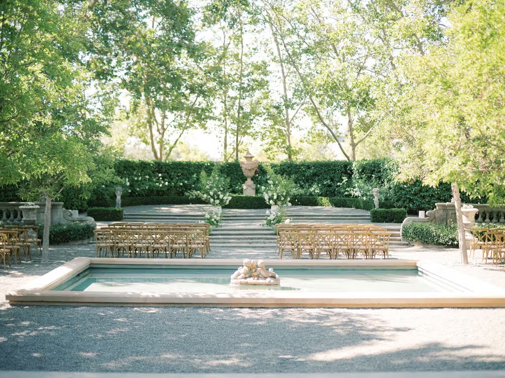Beaulieu Garden wedding venue in Napa Valley, California – elegant estate with vineyard views, manicured gardens, and romantic outdoor wedding spaces.