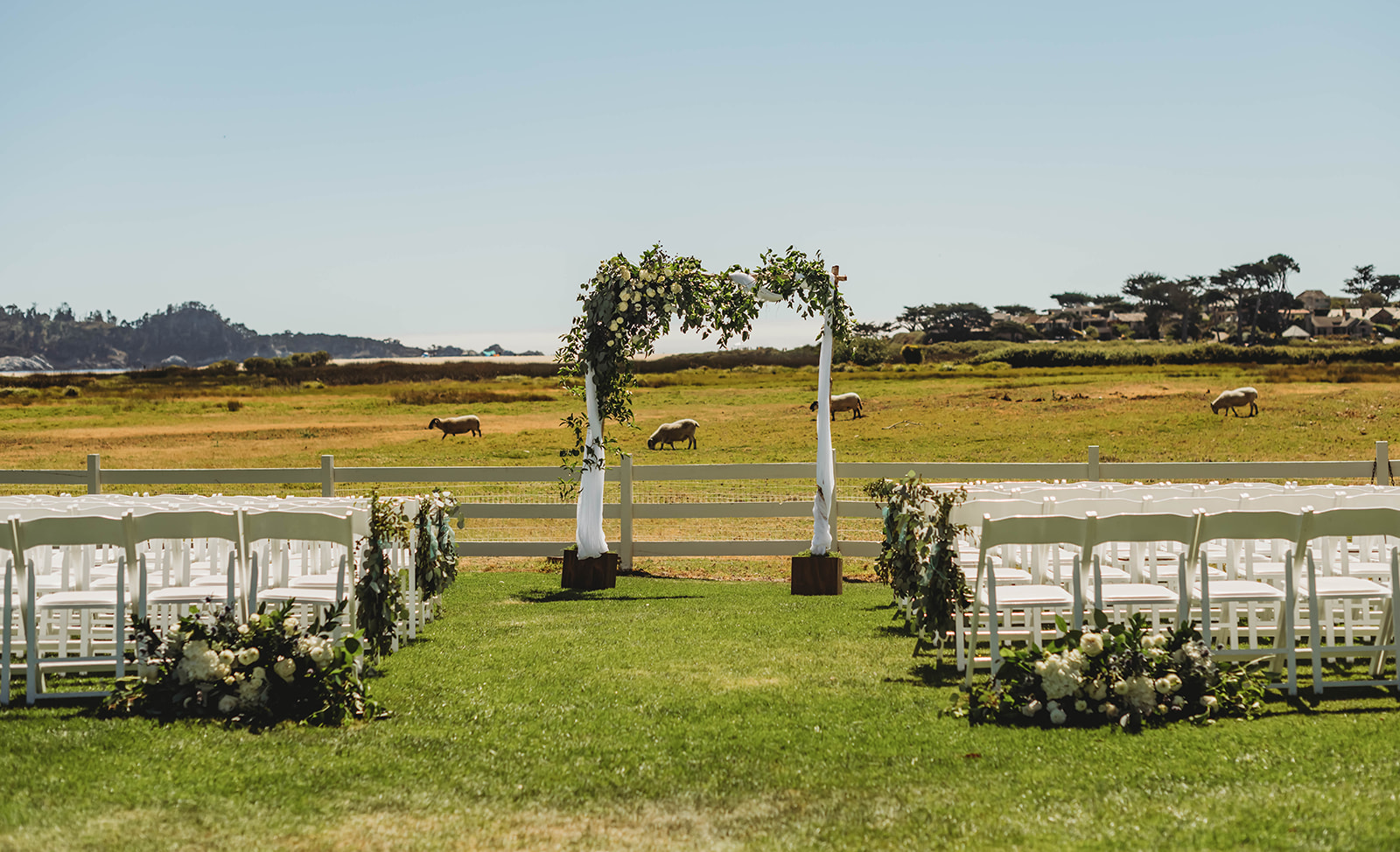 Ceremony space at Mission Ranch Inn 